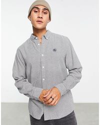 Pretty Green - Micro Houndstooth Long Sleeve Shirt - Lyst
