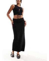 Collusion - Low Rise Slinky Maxi Skirt - Lyst