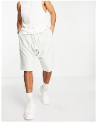 H\u0026M Cotton Dropped-gusset Sweatshorts 