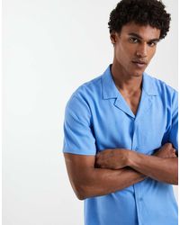 South Beach - Short Sleeve Linen-look Shirt - Lyst