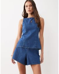 ASOS - Denim Clean A-line Shorts - Lyst