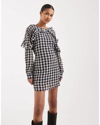 Vero Moda - Frill Detail Long Sleeve Mini Dress - Lyst