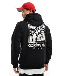 adidas Originals - Tennis Graphic Hoodie With Back Print - Lyst