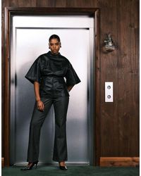 GOOD AMERICAN - Good Classic Bootcut Faux Leather Pants - Lyst