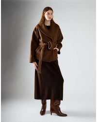 Glamorous - Shawl-Collar Wrap Coat - Lyst