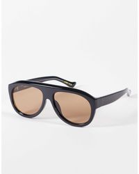 A.Kjærbede - Rio Oversized Shield Aviator Sunglasses - Lyst