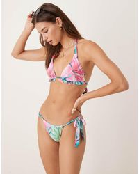 Wild Lovers - Havanna Night Floral Print Tieside Bikini Bottom - Lyst