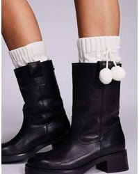 Kaiia - Exclusive Pom-pom Detail Leg Warmers - Lyst