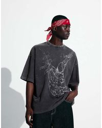 Bershka - Spider-man Print Short Sleeve T-shirt - Lyst