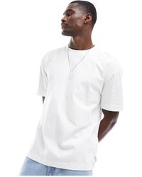 Hollister - T-shirt bianca squadrata pesante - Lyst