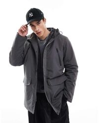 Brave Soul - Parka Jas Met Capuchon En Verborgen Ritssluiting - Lyst