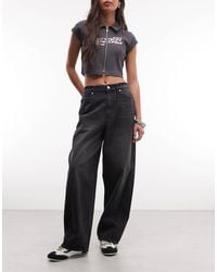 Obey - Leah baggy Denim Jeans - Lyst