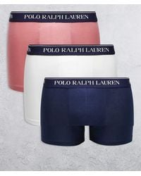 Polo Ralph Lauren - 3 Pack Logo Waistband Trunks - Lyst