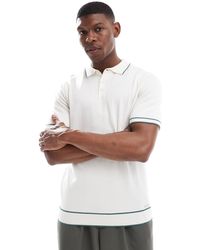 Threadbare - Short Sleeve Knitted Polo Shirt - Lyst