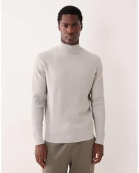Mango - Classic Ribbed High Neck Jumper - Lyst