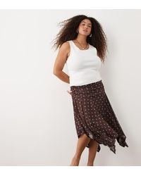 ASOS - Asos Design Curve Sheer Mesh Hanky Hem Skirt - Lyst