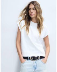 Stradivarius - B06 Basic Dropped-Shoulder T-Shirt - Lyst