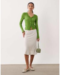 ASOS - Linen Blend 90s Slip Skirt - Lyst
