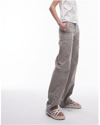 TOPSHOP - Pantalones color topo lavado - Lyst