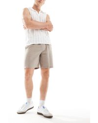 New Look - Linen Blend Pull On Shorts - Lyst