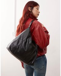 Weekday - Slouchy Faux Leather Shoulder Tote Bag - Lyst