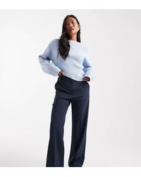 ASOS - Petite Tailored Relaxed Straight Trousers - Lyst