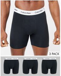 Calvin Klein - Set Van 3 Katoenen Boxershorts Met Stretch - Lyst