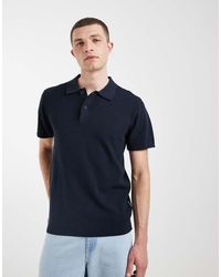 Blend - Gebreide Regular-Fit Polo Van 100% Katoen - Lyst
