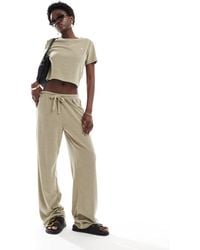 4th & Reckless - Pantalon d'ensemble ample en tissu-éponge à taille nouée - pistache - Lyst