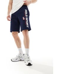 Polo Ralph Lauren - Sport Capsule Large Flag Logo Sweat Shorts - Lyst