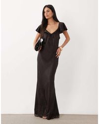 Vero Moda - Sleeveless Tie Detail Maxi Dress With Lace - Lyst