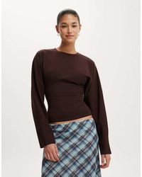 Cotton On - Blair Batwing Cinched Long Sleeve Top - Lyst