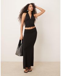 Gina Tricot - Jersey Maxi Drapey Skirt - Lyst