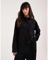 JJXX - Co-ord Broderie Long Sleeve Shirt - Lyst