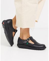 Kickers - Kick T Flat Leather T-Bar Shoes - Lyst