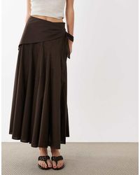 Mango - Maxi Rok Van 100% Katoen Met Sjaal - Lyst