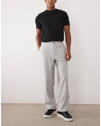 ASOS - Tailored Comfort Stretch Wide Leg Pants - Lyst