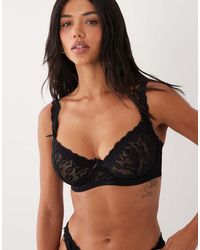 ASOS - Fuller Bust Hazel All Over Lace Underwired Bra With Lace Trim - Lyst