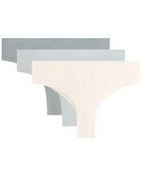 Oysho - 3 Invisible Cotton Blend Brazilian Briefs - Lyst
