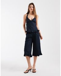 Motel - Co-Ord Tenison Ruffle Edged Capri Trousers - Lyst