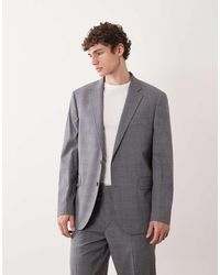 Mango - London Regular Fit Fine Plaid Print Suit Blazer - Lyst