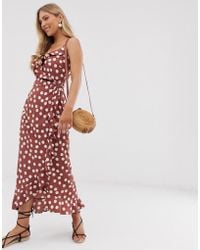 vero moda maxi smock dress in bold print