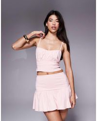 ASOS - Bengaline Corset Cami Top With Ruched Bust Detail - Lyst