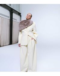 ASOS - Curve Relaxed Tailored Barrel Leg Trouser - Lyst