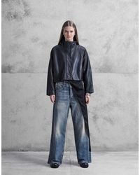 Weekday - Unisex Loose Fit Wide Leg baggy Jeans With Double Waistband Detail - Lyst