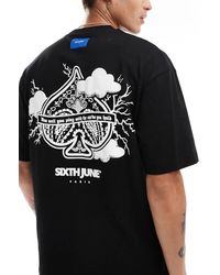 Sixth June - Oversized T-Shirt Met Print Op De Achterkant - Lyst