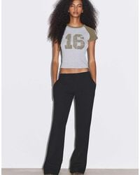 Stradivarius - Low-rise Smart Trousers With Back Detail - Lyst