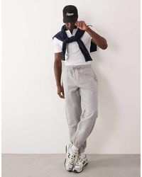 ASOS - Joggers Gris Jaspeado Básicos Extragrandes De - Lyst