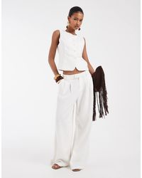 ONLY - – elegante hose aus leinenmix - Lyst