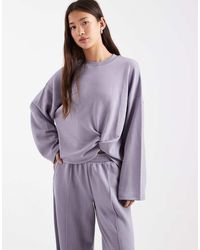 ASOS - Sweatshirt Van Zachte Cupro Met Gedraaide Voorkant - Lyst